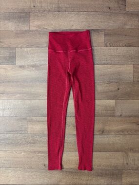 Carbon38 red leopard leggings small athletic athleisure casual spring summer gym
